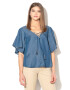 GUESS JEANS Bluza din chambray de lyocell cu maneci clopot si canafi - Pled.ro