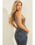 GUESS JEANS Bluza fara maneci cu aspect striat - Pled.ro