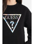 GUESS JEANS Bluza sport cu decolteu la baza gatului logo si maneci cazute - Pled.ro