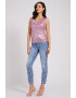 GUESS JEANS Bluza stralucitoare cu decolteu drapat - Pled.ro