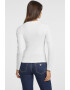 GUESS JEANS Bluza striata cu decolteu la baza gatului - Pled.ro