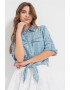 GUESS JEANS Camasa cu prindere frontala si dantela Sangallo - Pled.ro