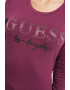 GUESS JEANS Bluza cu decolteu la baza gatului si aplicatie logo - Pled.ro