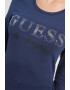 GUESS JEANS Bluza cu decolteu la baza gatului si aplicatie logo - Pled.ro