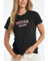 GUESS JEANS GUESS Tricou cu imprimeu logo si decolteu la baza gatului - Pled.ro