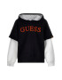 GUESS JEANS Hanorac cu logo in relief si maneci contrastante - Pled.ro