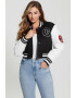 GUESS Jacheta bomber crop cu aplicatii - Pled.ro