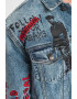 GUESS JEANS Jacheta supradimensionata din denim cu model - Pled.ro