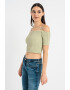 GUESS Bluza crop cu decolteu pe umeri - Pled.ro