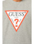 GUESS Bluza sport cu imprimeu logo si decolteu la baza gatului - Pled.ro