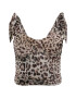 GUESS JEANS Top-corseta de plasa cu animal print - Pled.ro