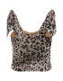 GUESS JEANS Top-corseta de plasa cu animal print - Pled.ro