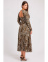 GUESS JEANS Rochie cu animal print si decupaj pe spate - Pled.ro