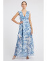 GUESS JEANS Rochie cu imprimeu floral si detalii plisate - Pled.ro