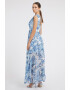 GUESS JEANS Rochie cu imprimeu floral si detalii plisate - Pled.ro