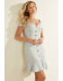 GUESS JEANS Rochie din amestec de lana si model gingham - Pled.ro