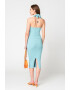 GUESS JEANS Rochie midi halter striata - Pled.ro