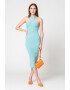 GUESS JEANS Rochie midi halter striata - Pled.ro