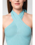 GUESS JEANS Rochie midi halter striata - Pled.ro