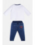 GUESS JEANS Set de bluza de bumbac si colanti - 2 piese - Pled.ro