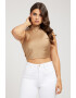 GUESS JEANS Top crop cu talie elastica - Pled.ro