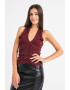 GUESS Top de dantela cu pliuri - Pled.ro