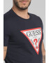 GUESS JEANS Tricou cu decolteu la baza gatului si imprimeu logo - Pled.ro