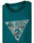 GUESS JEANS Tricou cu decolteu la baza gatului si imprimeu logo - Pled.ro