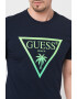 GUESS JEANS Tricou cu decolteu la baza gatului si imprimeu logo - Pled.ro