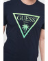 GUESS JEANS Tricou cu decolteu la baza gatului si imprimeu logo - Pled.ro