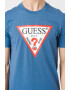 GUESS JEANS Tricou cu decolteu la baza gatului si imprimeu logo - Pled.ro