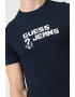 GUESS JEANS Tricou cu decolteu la baza gatului si logo - Pled.ro