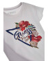 GUESS JEANS Tricou din amestec de bumbac cu logo si imprimeu floral - Pled.ro