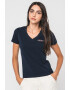 GUESS JEANS Tricou slim fit cu decolteu in V America - Pled.ro