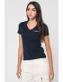 GUESS JEANS Tricou slim fit cu decolteu in V America - Pled.ro