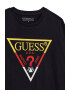 GUESS KIDS Bluza cu logo brodat si decolteu la baza gatului - Pled.ro