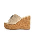 GUESS Papuci wedge cu toc si aplicatie logo metalica - Pled.ro