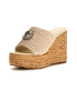 GUESS Papuci wedge cu toc si aplicatie logo metalica - Pled.ro