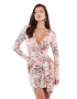 GUESS Rochie cambrata cu model floral - Pled.ro