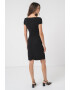 GUESS Rochie cambrata din amestec de modal cu aplicatie logo metalica - Pled.ro