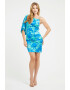 GUESS Rochie cu decolteu pe un umar si model floral - Pled.ro