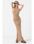 GUESS Rochie maxi tricotata fin cu slit pe partea din spate - Pled.ro