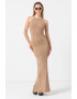 GUESS Rochie maxi tricotata fin cu slit pe partea din spate - Pled.ro