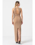 GUESS Rochie maxi tricotata fin cu slit pe partea din spate - Pled.ro