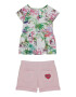 GUESS Set din bumbac de pantaloni scurti si bluza cu maneci scurte evazate cu imprimeu tropical - 2 piese - Pled.ro