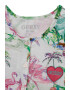 GUESS Set din bumbac de pantaloni scurti si bluza cu maneci scurte evazate cu imprimeu tropical - 2 piese - Pled.ro