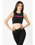 Guess Top crop elastic cu imprimeu logo - Pled.ro