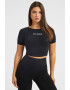 GUESS Tricou crop cu imprimeu logo pentru fitness Aline - Pled.ro