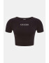 GUESS Tricou crop cu imprimeu logo pentru fitness Aline - Pled.ro