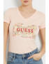 GUESS Tricou cu decolteu in V si imprimeu logo - Pled.ro